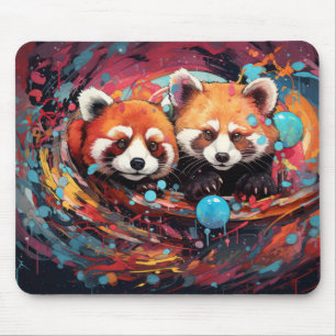 Red Panda Colourful Animal Enchanting Mouse Pad