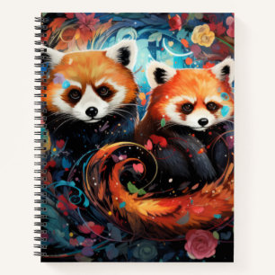 Red Panda Colourful Animal Enchanting  Notebook