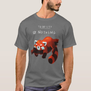 Red panda cute lazy animal 1 T-Shirt