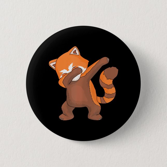 Red Panda Dabbing Dab for Live I Panda Lovers 2 Inch Round Button (Front)