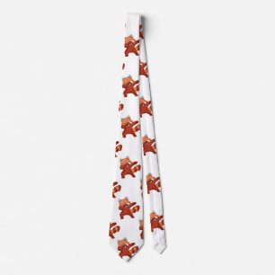 Red Panda Dabbing Neck Tie