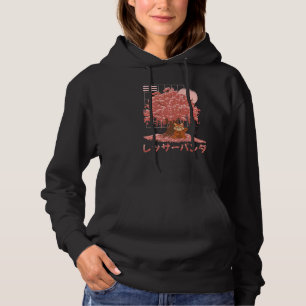Red Panda Day Cherry Blossoms Bloom Pink Sakura Tr Hoodie