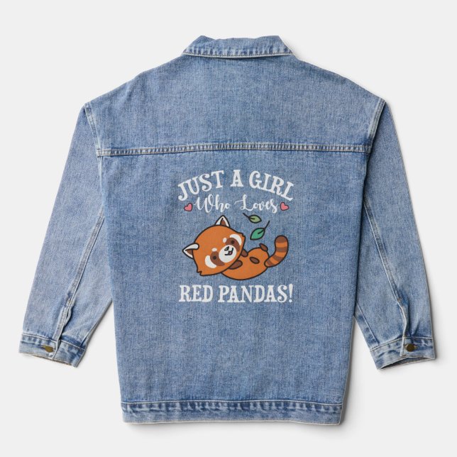 Red Panda Denim Jacket (Back)