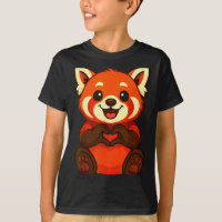 Red Panda Doing Heart With Hands Valentines Day 