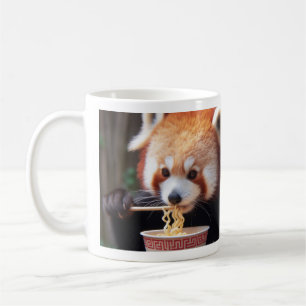 Red Panda eating noodle Coffee Mug