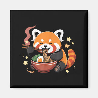 Red Panda Eating Ramen Noodles Magnet