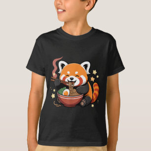 Red Panda Eating Ramen Noodles T-Shirt
