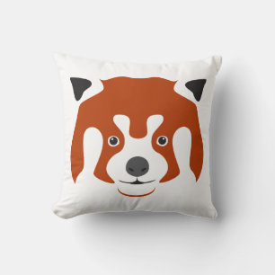 RED PANDA FACE THROW PILLOW
