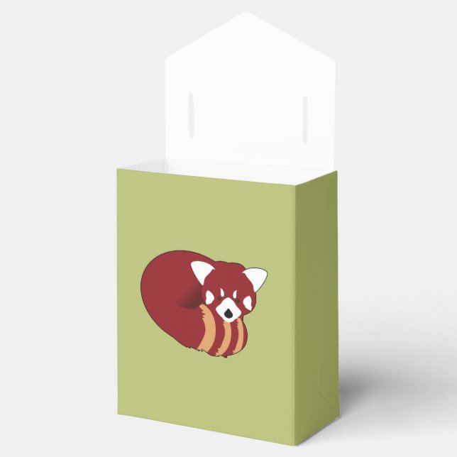 Red Panda Favor Box (Opened)