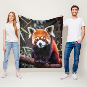 Red Panda  Fleece Blanket