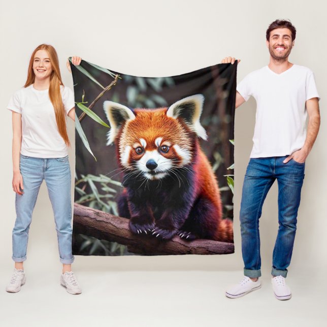 Red Panda  Fleece Blanket (In Situ)