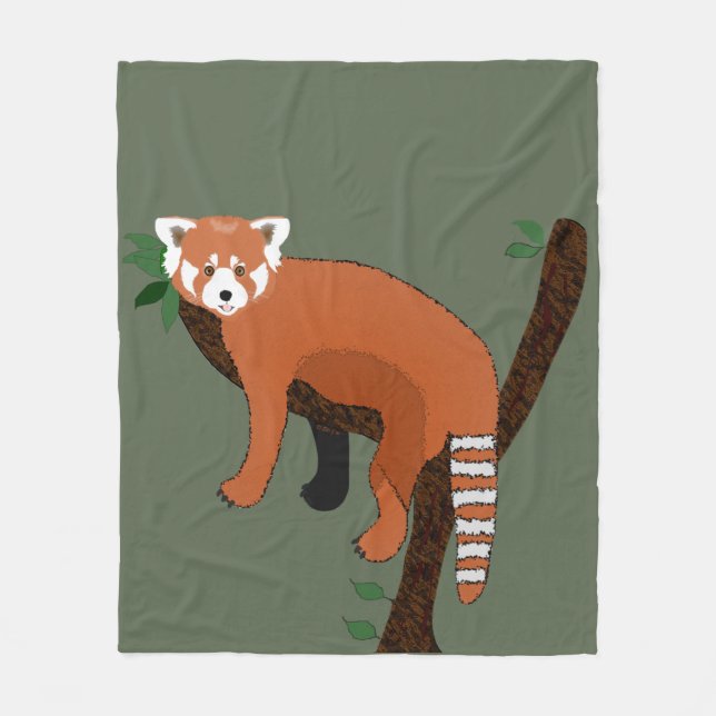 Red Panda Fleece Blanket (Front)