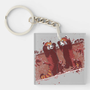 Red Panda Fury Keychain