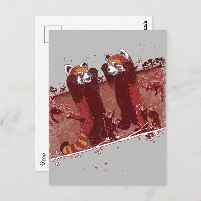 Red Panda Fury Postcard (Front/Back)