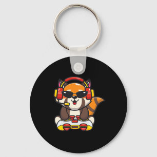 Red Panda Gamer Funny Red Pandas Animal Lover Grap Keychain