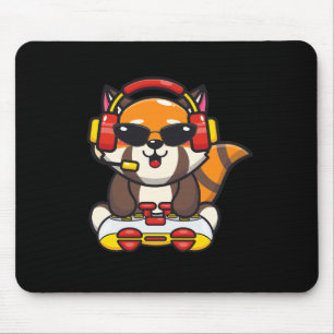 Red Panda Gamer Funny Red Pandas Animal Lover Grap Mouse Pad