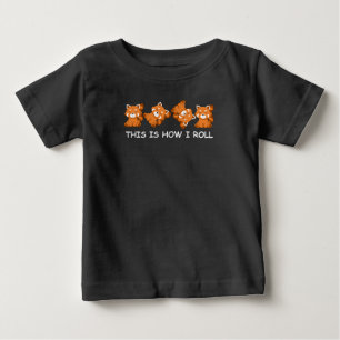 Red Panda Gift Kids This Is How I Roll Baby T-Shirt