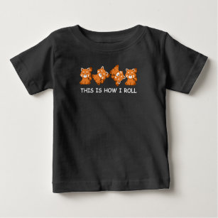 Red Panda Gift Kids This Is How I Roll Baby T-Shirt