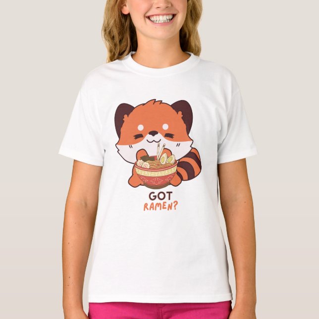 Red Panda: Got Ramen? T-Shirt (Front)