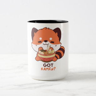 Red Panda: Got Ramen? Two-Tone Coffee Mug
