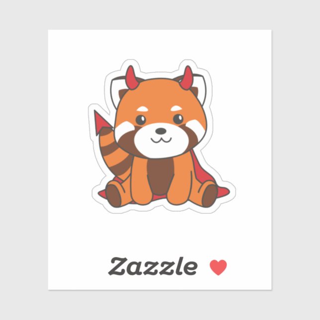 Red Panda Halloween Cute Devil Witch Costume (Sheet)