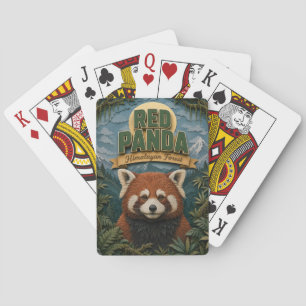 Red Panda Himalayan Forest POPCUT Playing Cards