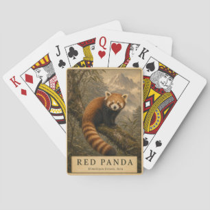 Red Panda Himalayan Forest VINTAGE Playing Cards