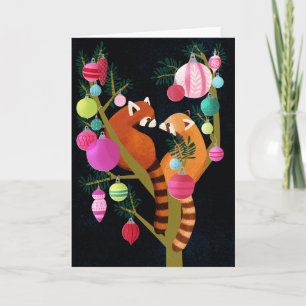 Red Panda Holiday Card