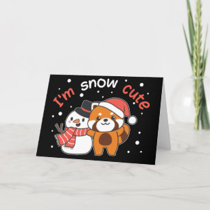 Red Panda I'm Snow Cute Snowman Snow Pun Holiday C