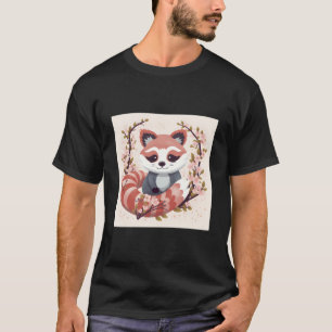 Red Panda In Cherry Blossom Garden Perfect Springt T-Shirt