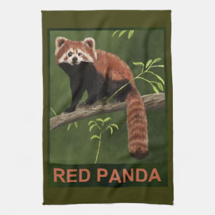 Red Panda Kitchen Towel