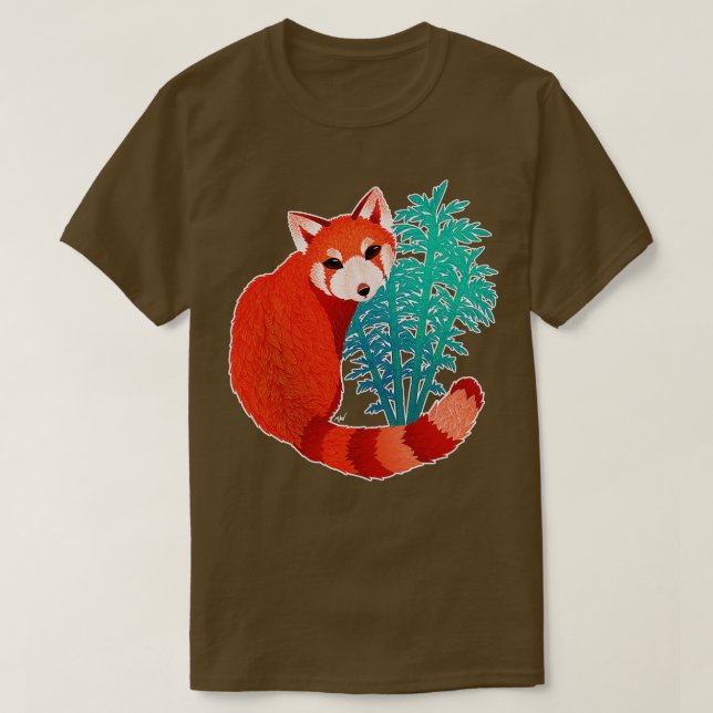 Red Panda Light BG T-Shirt (Design Front)