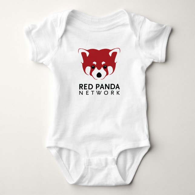 Red Panda Logo Baby Bodysuit (Front)