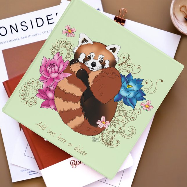 Red Panda Lotus Flowers Henna Binder (Creator Uploaded)