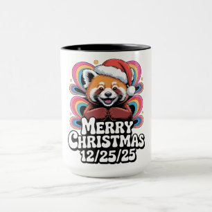 Red Panda Merry Christmas 12/25/25 Mug