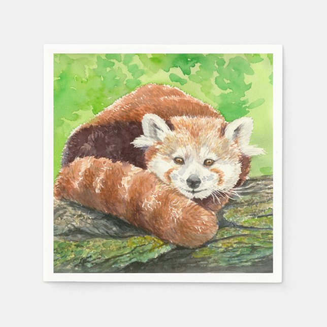 Red panda napkin (Front)