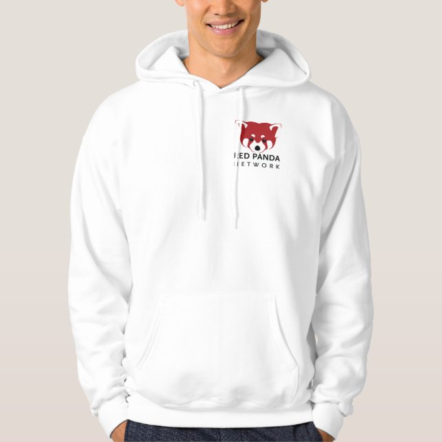 Red Panda Network Zip Hoodie - Light (Front)