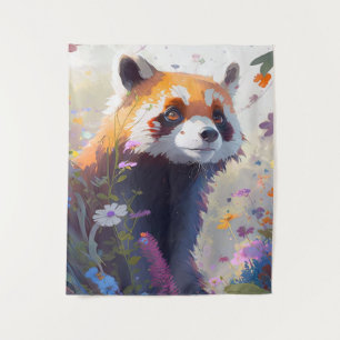 Red Panda Portrait Animal Painting Wildlife Forest Tapestry