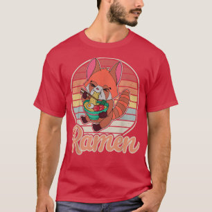 Red Panda Ramen Noodle Japan Cuisine Japanese Asia T-Shirt