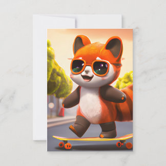 Red Panda Rides  Invitation