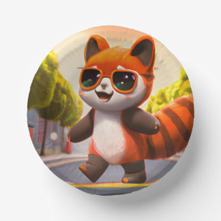 Red Panda Rides    Paper Plate