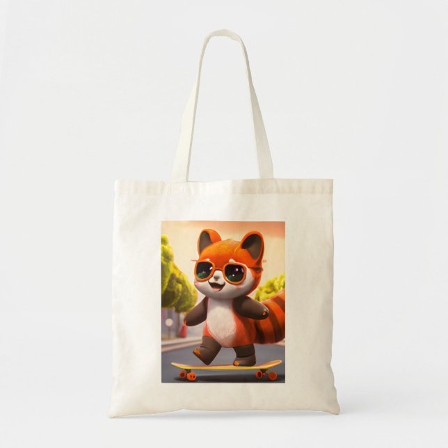 Red Panda Rides  Tote Bag (Front)