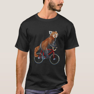 Red Panda Riding Bicycle Biker Cyclist T-Shirt