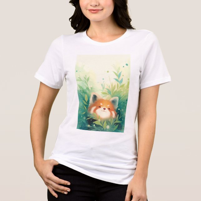 Red Panda Secret World Tri-Blend Shirt (Front)