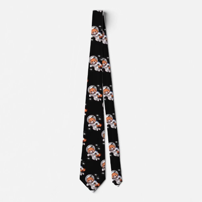 Red Panda Space Astronaut Tie (Front)