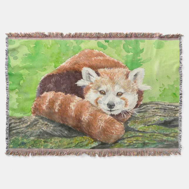 Red panda throw blanket (Front)