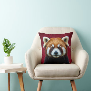 Red Panda Throw Pillow