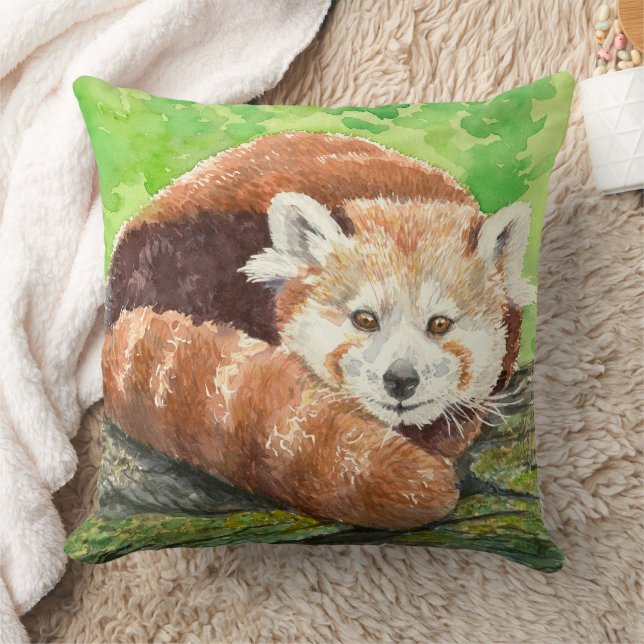 Red panda throw pillow (Blanket)