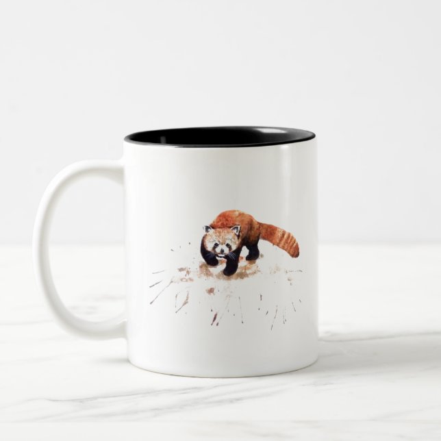 RED PANDA Two-Tone COFFEE MUG (Left)