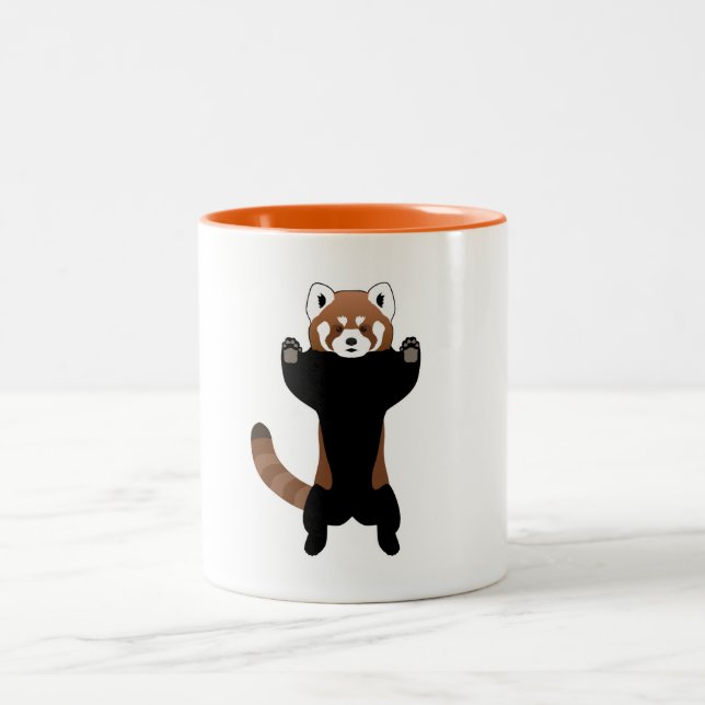 Red Panda Two-Tone Coffee Mug (Center)